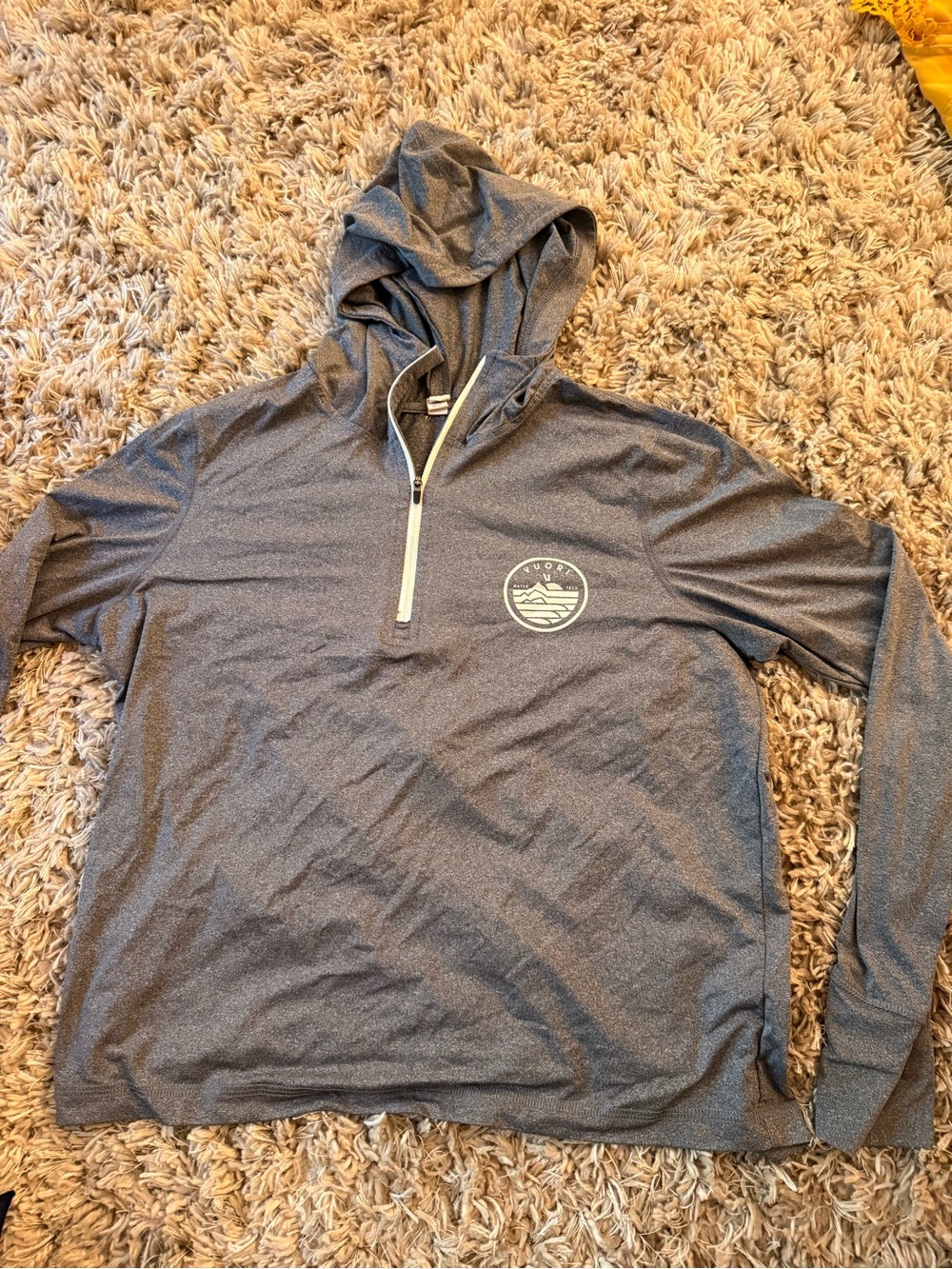 Vuori Heather Navy Half-Zip Hoodie Pullover